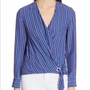 NWT Rag & Bone Felix Wrap tie silk blouse size SP